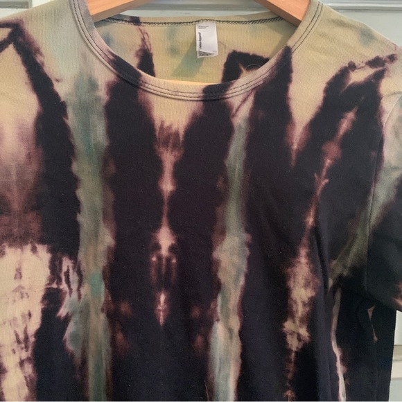 Shibori tie dye American Apparel long sleeve cotton tee - fits medium - Picture 3 of 6
